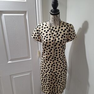 J. Crew Black Polka Dot Mini Dress